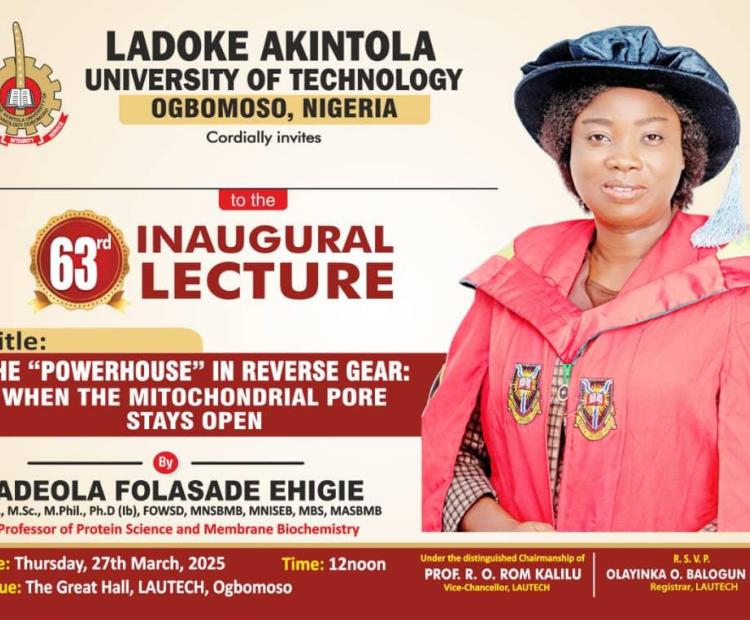 63rd Inaugural Lecture